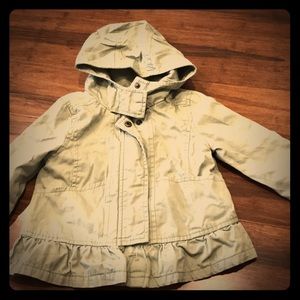 Ruffle bottom cargo jacket